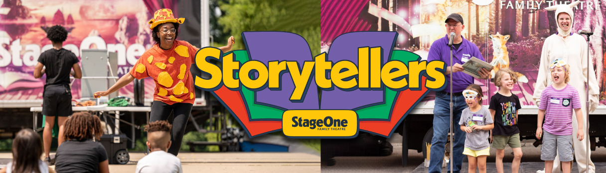 Stage One story tellers reading stories to children