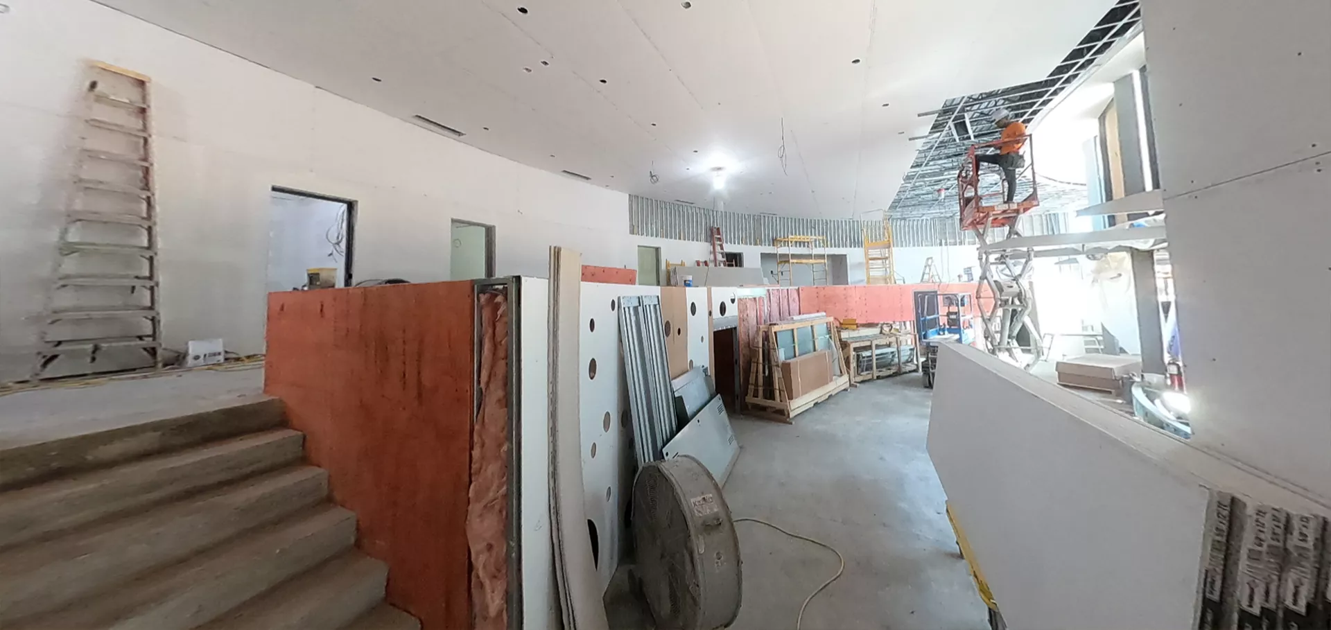 Interior Ceiling work for the new extension of Portland