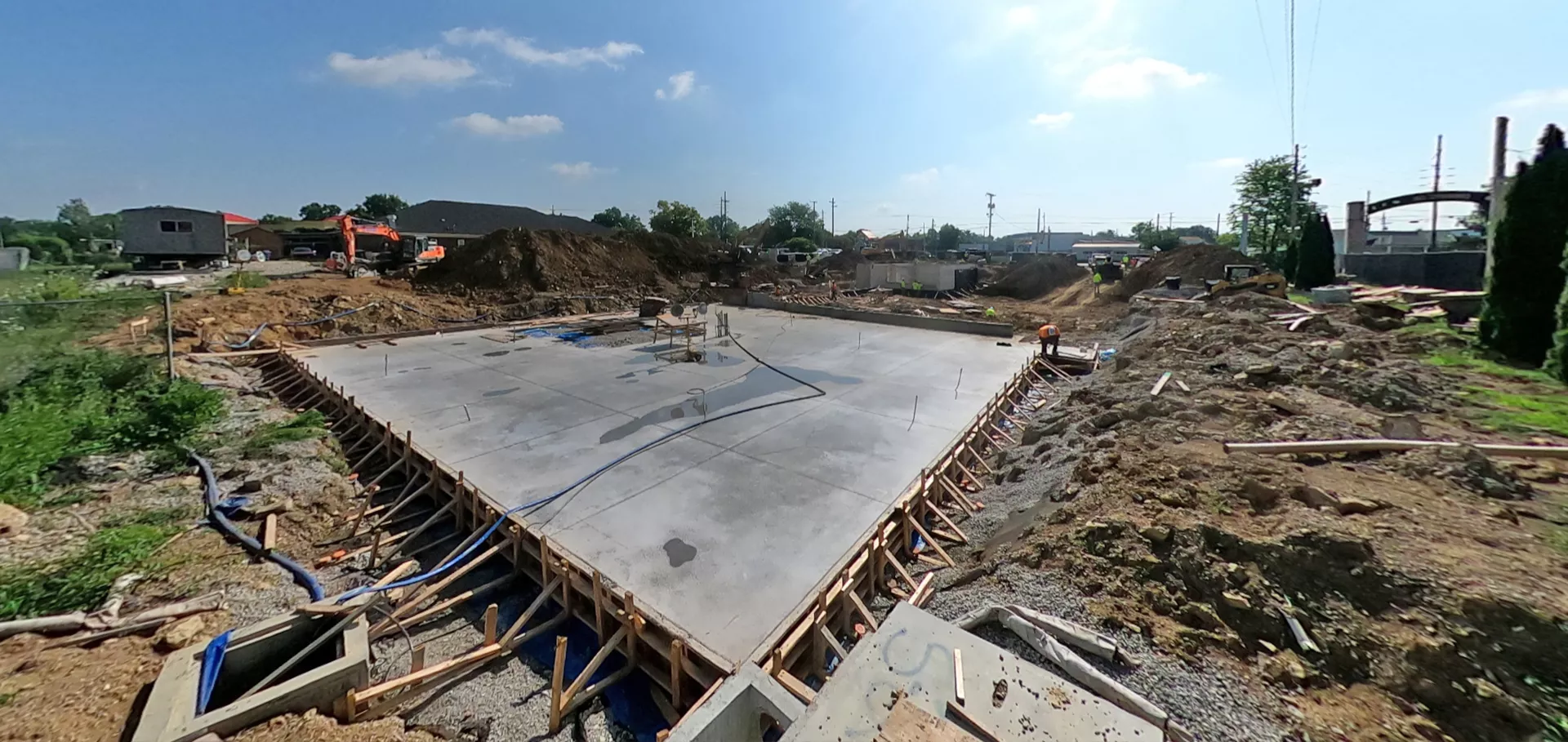 Concrete foundation poured at the Fern Creek site